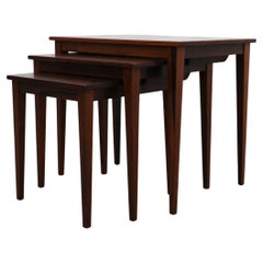 Set of Mid-Century Rosewood Model 42 Nesting Tables by Kvaliteit Form Funktion