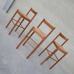 Set of Mid-Century Rush Bar Stools Attr. to Vico Magistretti '3'