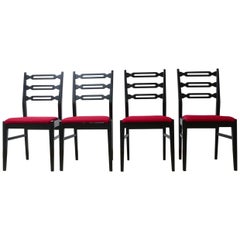 Retro Set of Midcentury Scandinavian Dining Chairs '4'