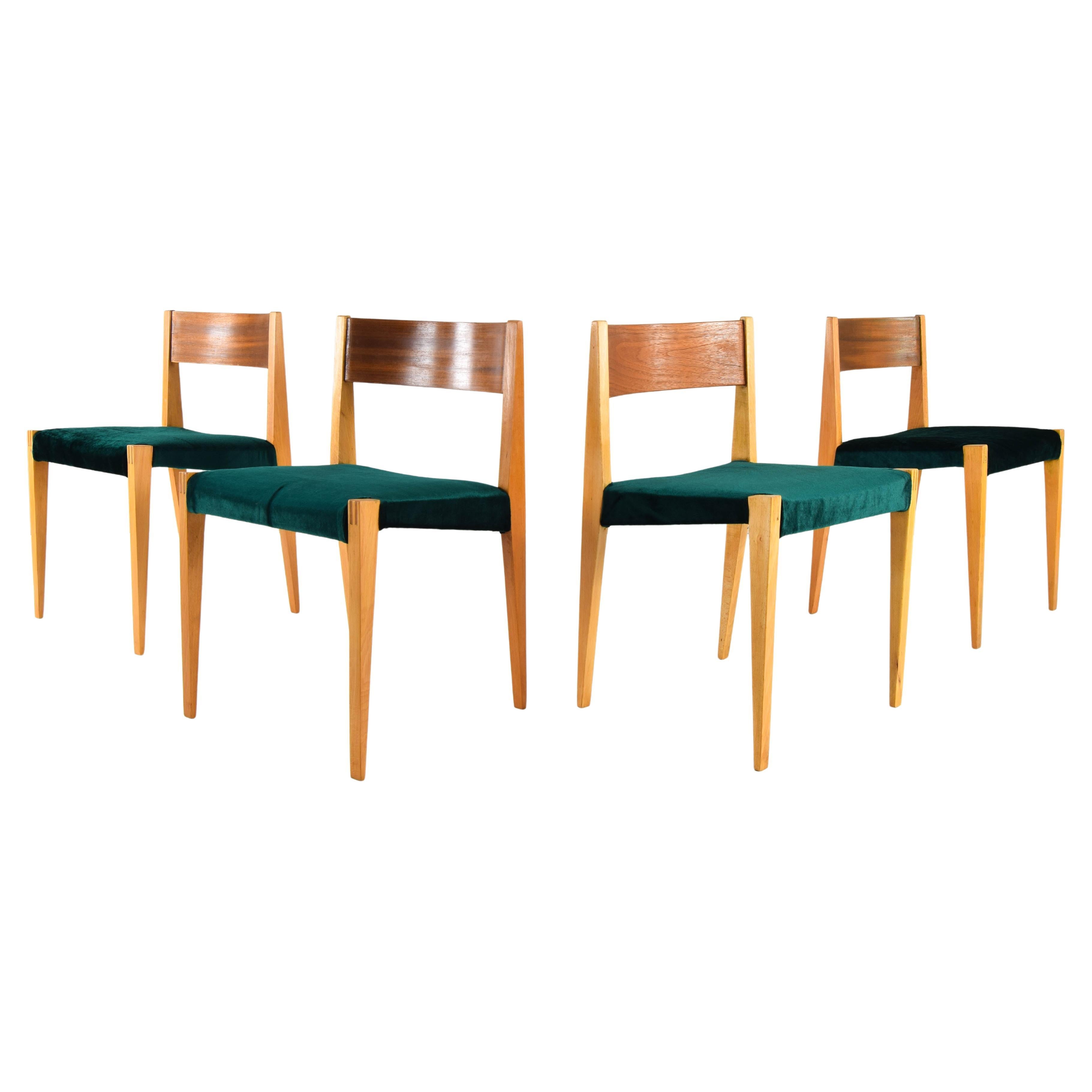 Ensemble de chaises scandinaves modernes du milieu du siècle dernier à la manière de Cadovius Pia, années 60 en vente