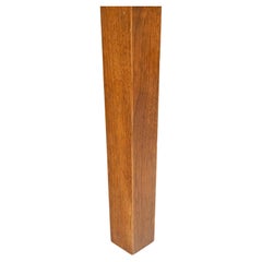 Set of Mid Century Solid Walnut Bases Travertine Tops End Side Occasional Tables