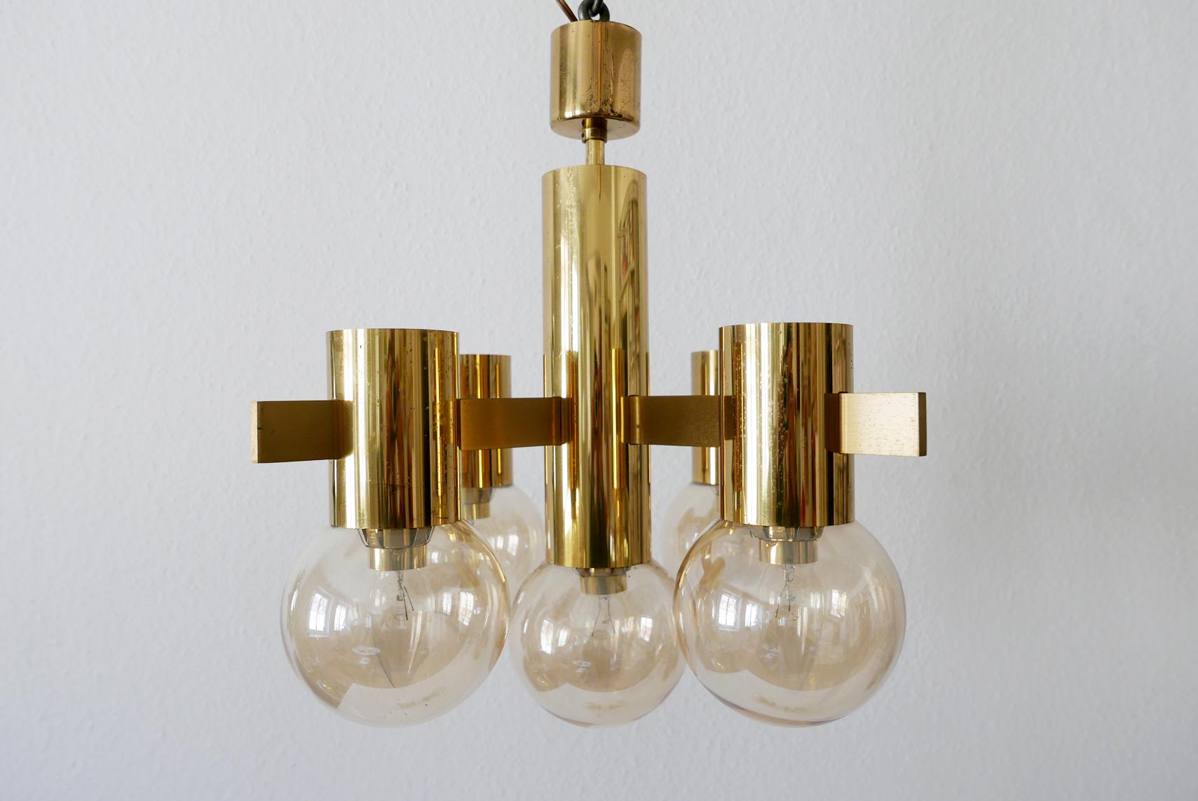 Mid-20th Century Set of Midcentury Sputnik Chandelier & Wall Lamps by Hans-Agne Jakobsson, 1960s For Sale