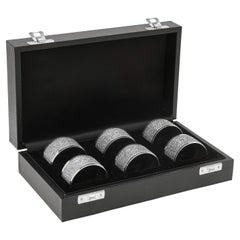Set aus Serviettenringen aus Sterlingsilber aus der Mitte des Jahrhunderts von Brian Leslie Fuller, 1975