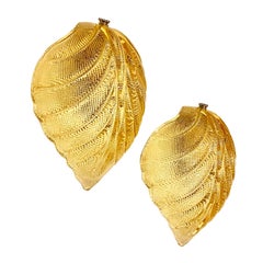 Set of Midcentury Swedish Glass Sconces, Sold Per Pair