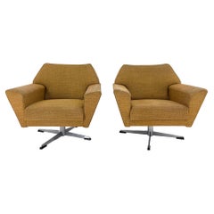 Set of Midcentury Swivel Armchairs, Germany