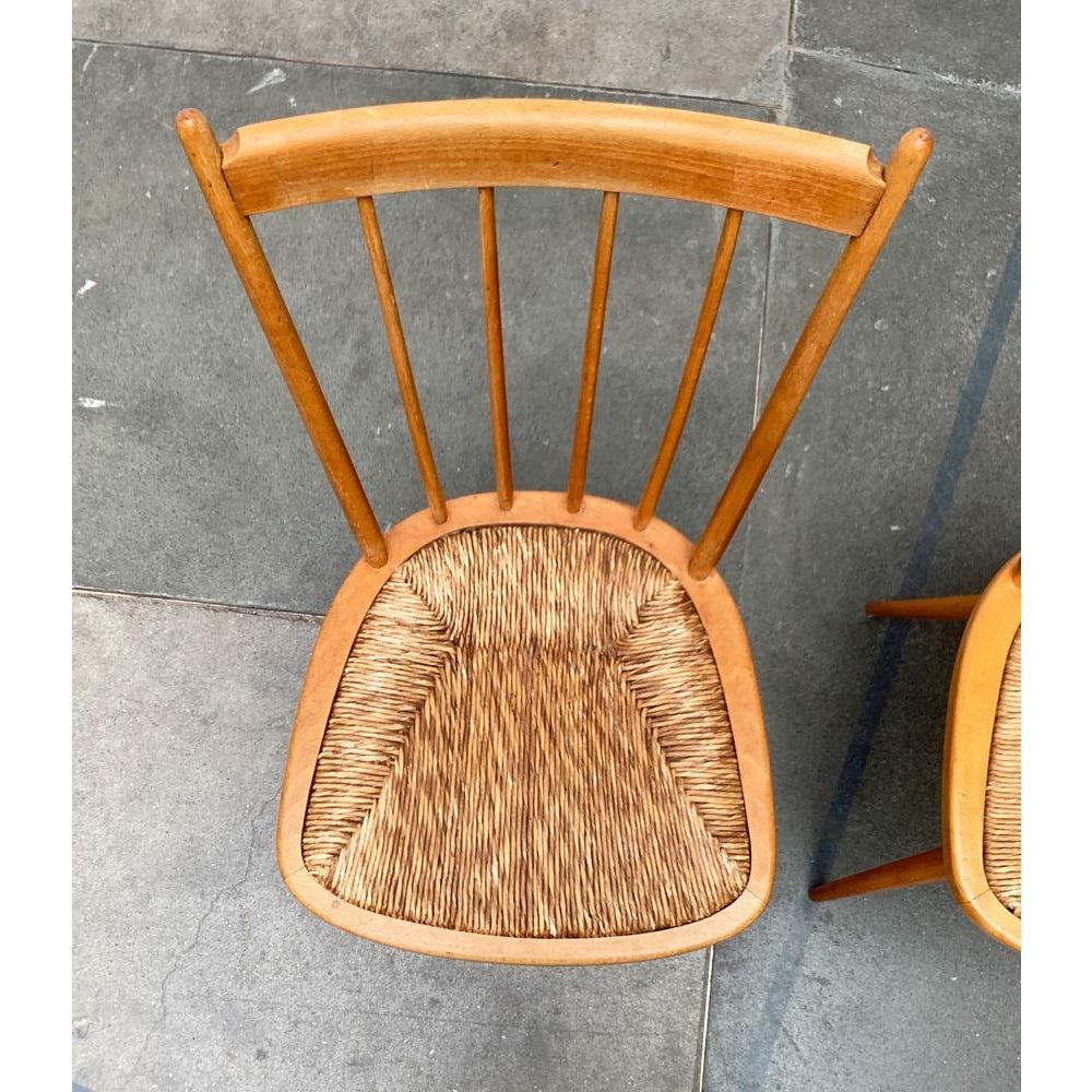 Set di sedie in legno di metà secolo nello stile di Arno Lambrecht, anni '50 in vendita 2