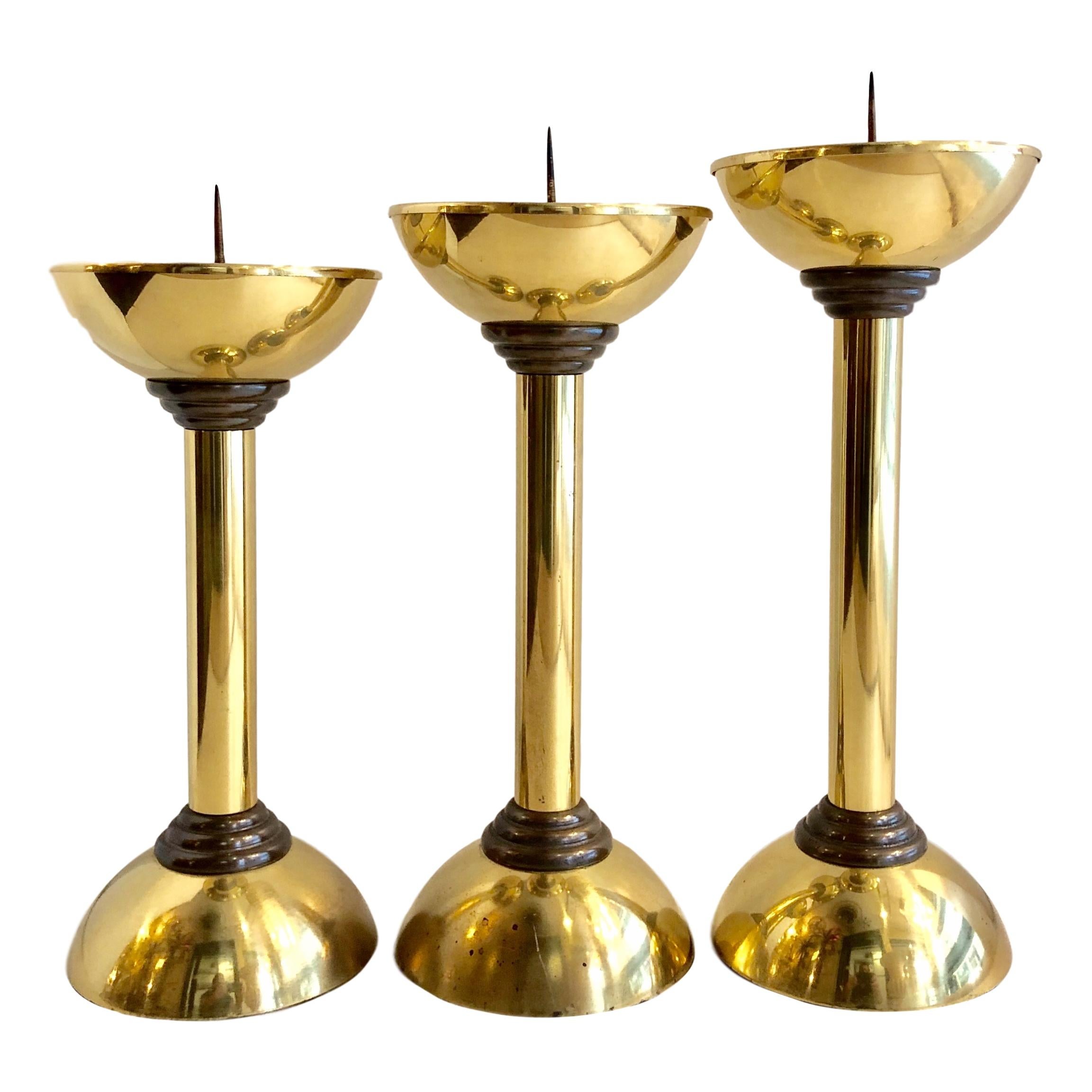 Mid-20th Century Set of Midcentury Candlesticks For Sale