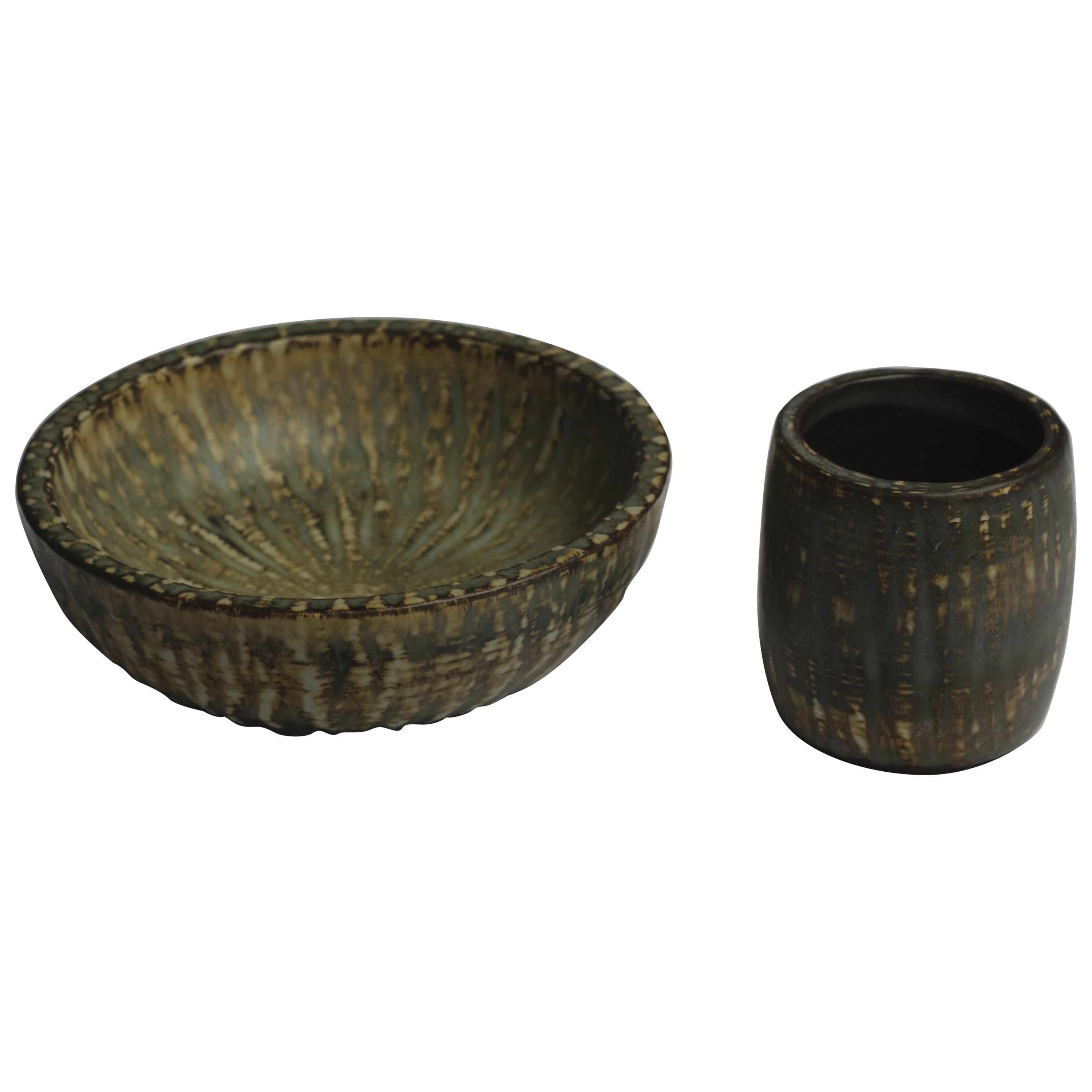 Set of Midcentury Ceramic Bowls by Gunnar Nylund for Rörstrand