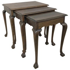 Set of Midcentury Chippendale Nesting Tables