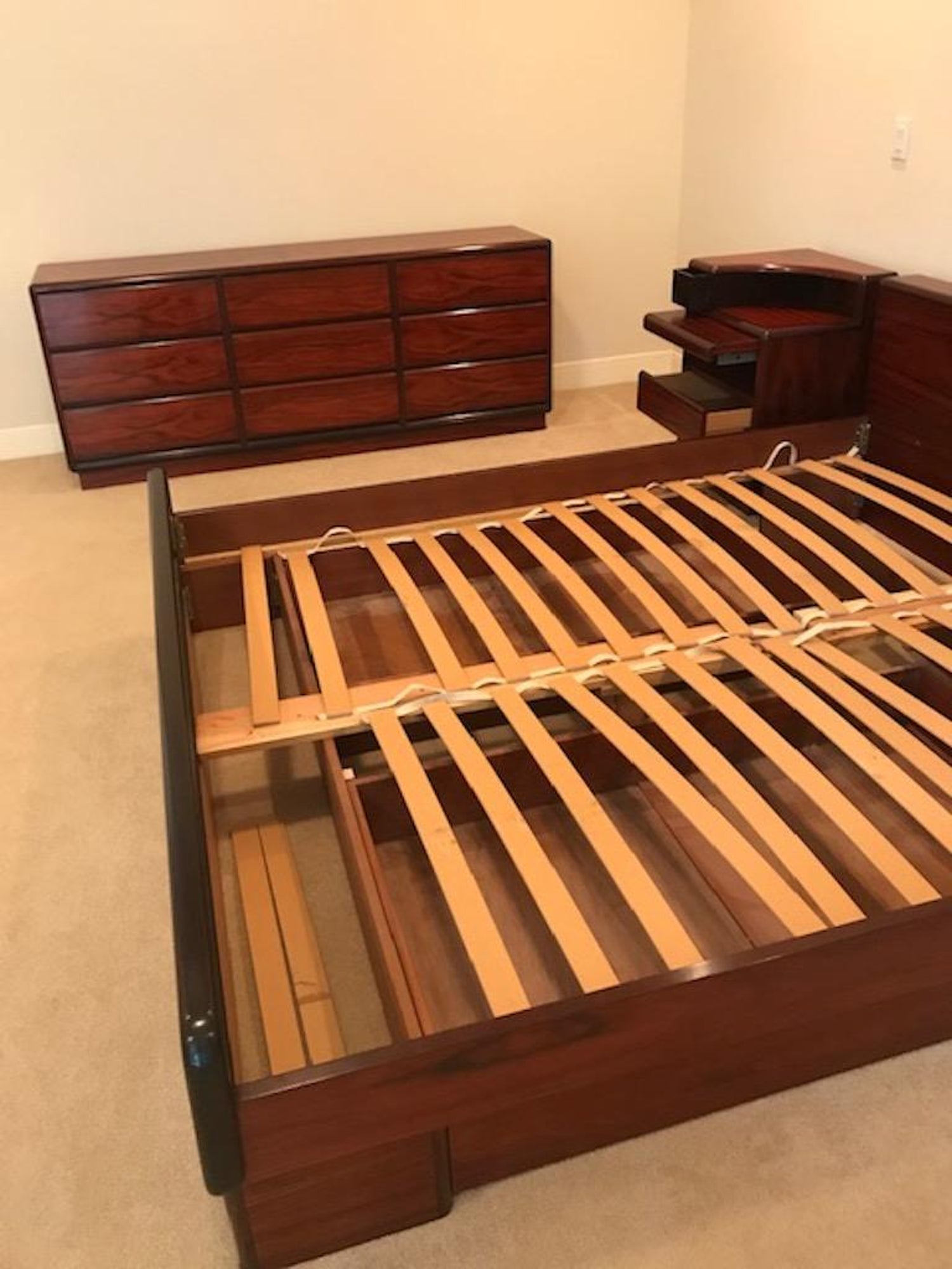 Set Of Midcentury Danish Bedroom Furniture In Rosewood Bei