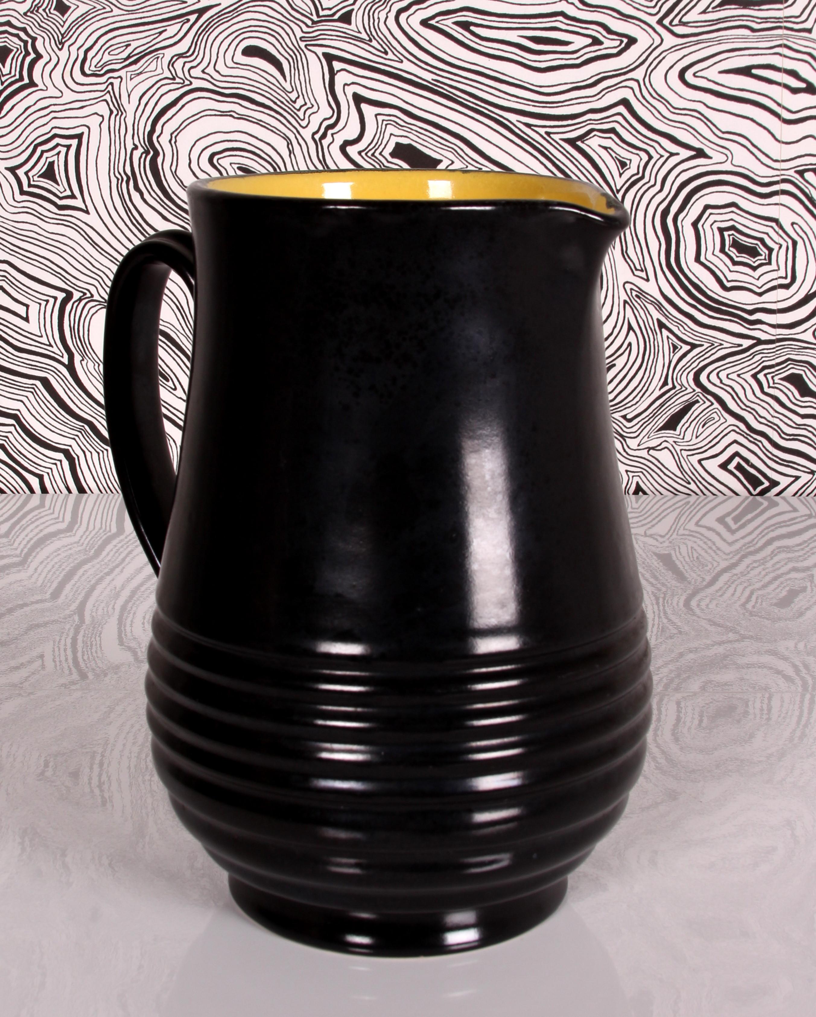 SET of midcentury Italy Grottaglie Drink Set Jug + 5 cups art pottery For Sale 6