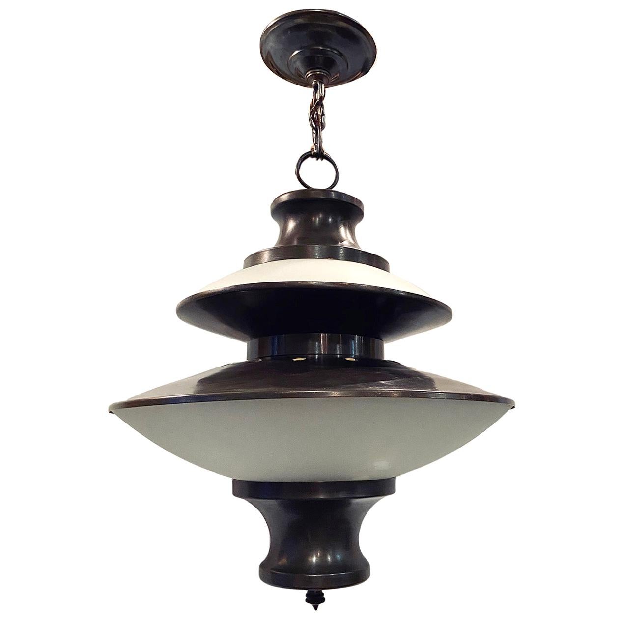 Set of Midcentury Patinated Bronze Light Fixtures, Sold Individually For Sale