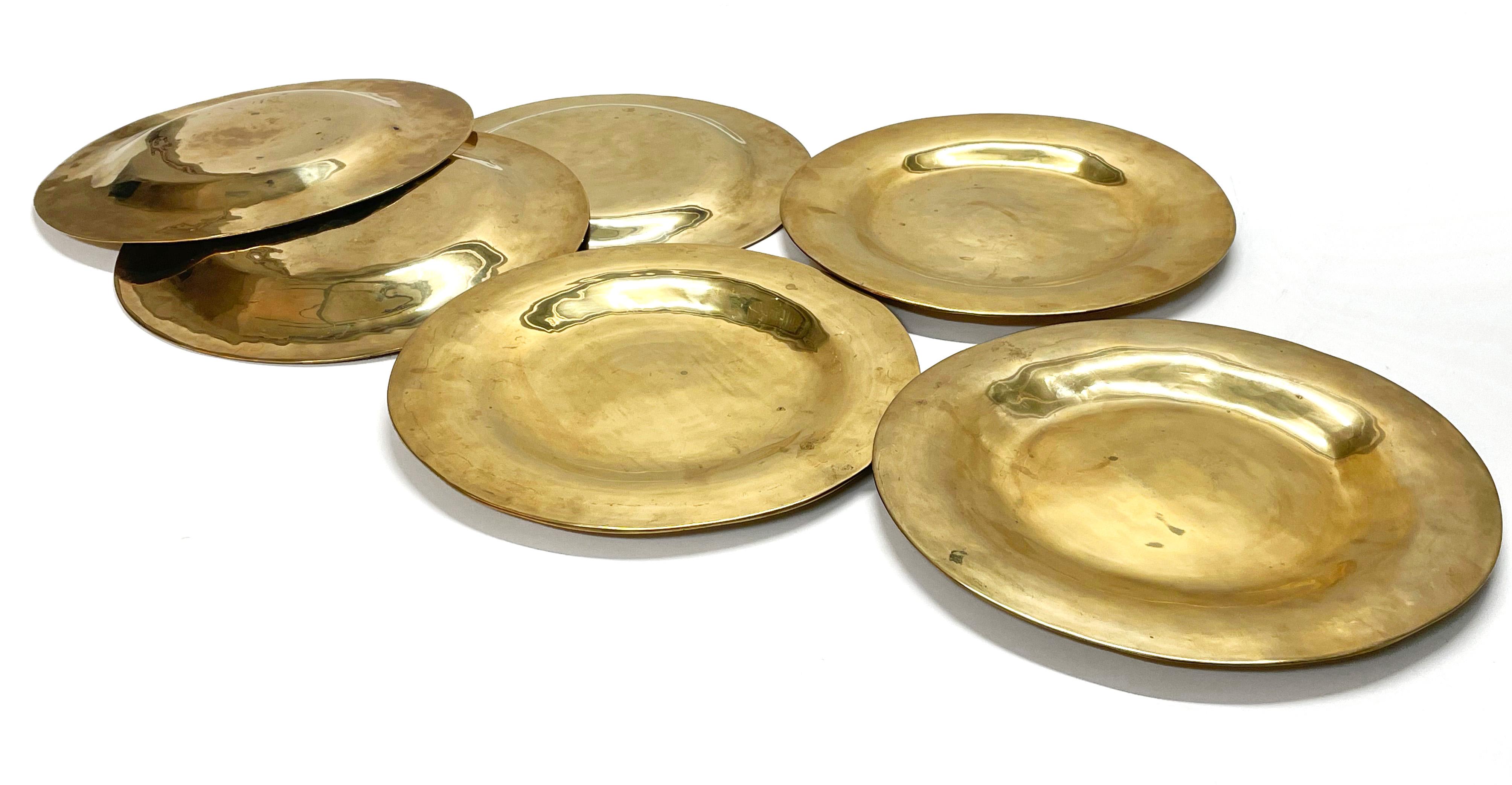 brass dinner plates