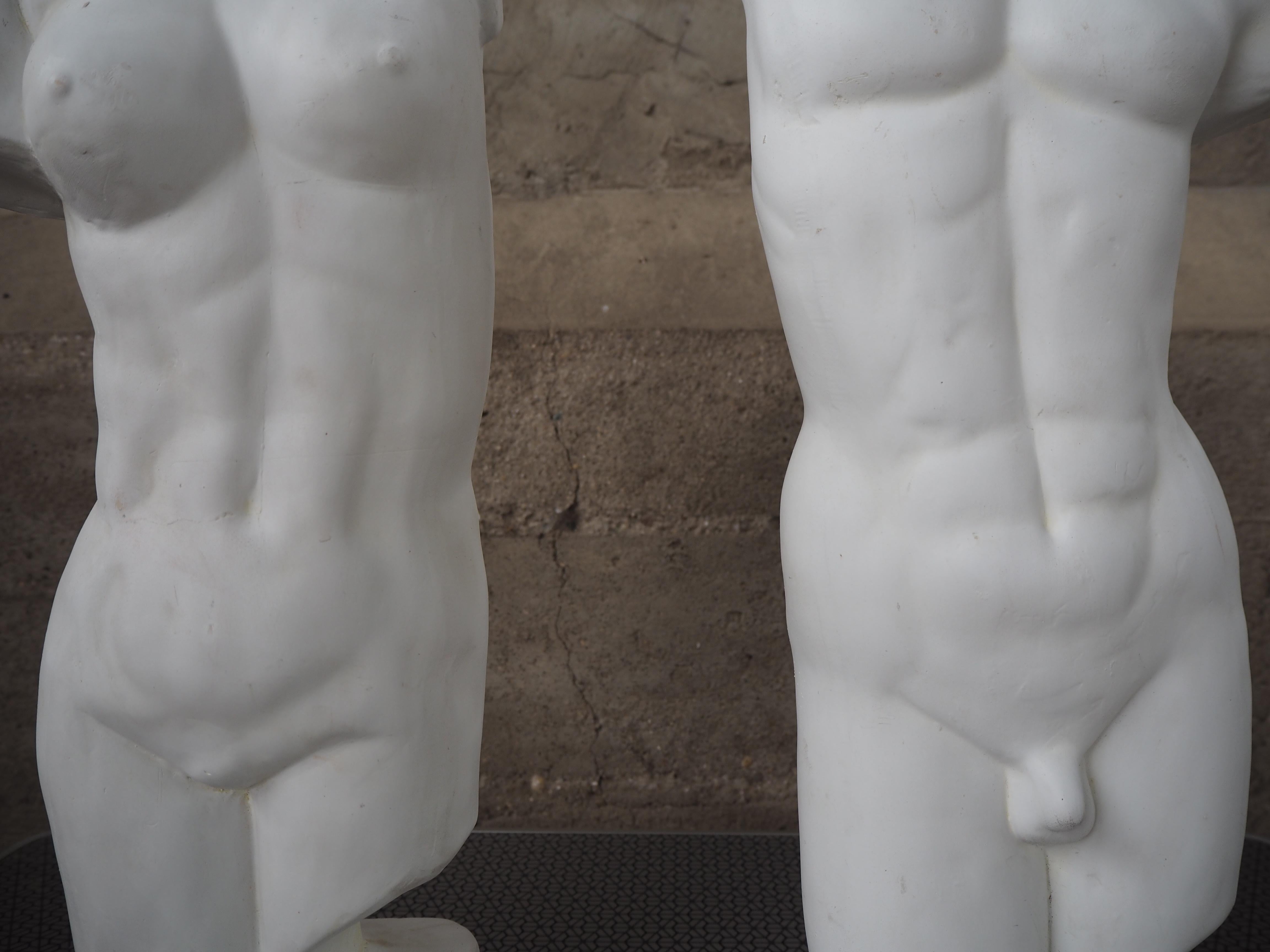 Set di corpi di scultura da tavolo in ceramica del Medioevo, anni '70 in vendita 4