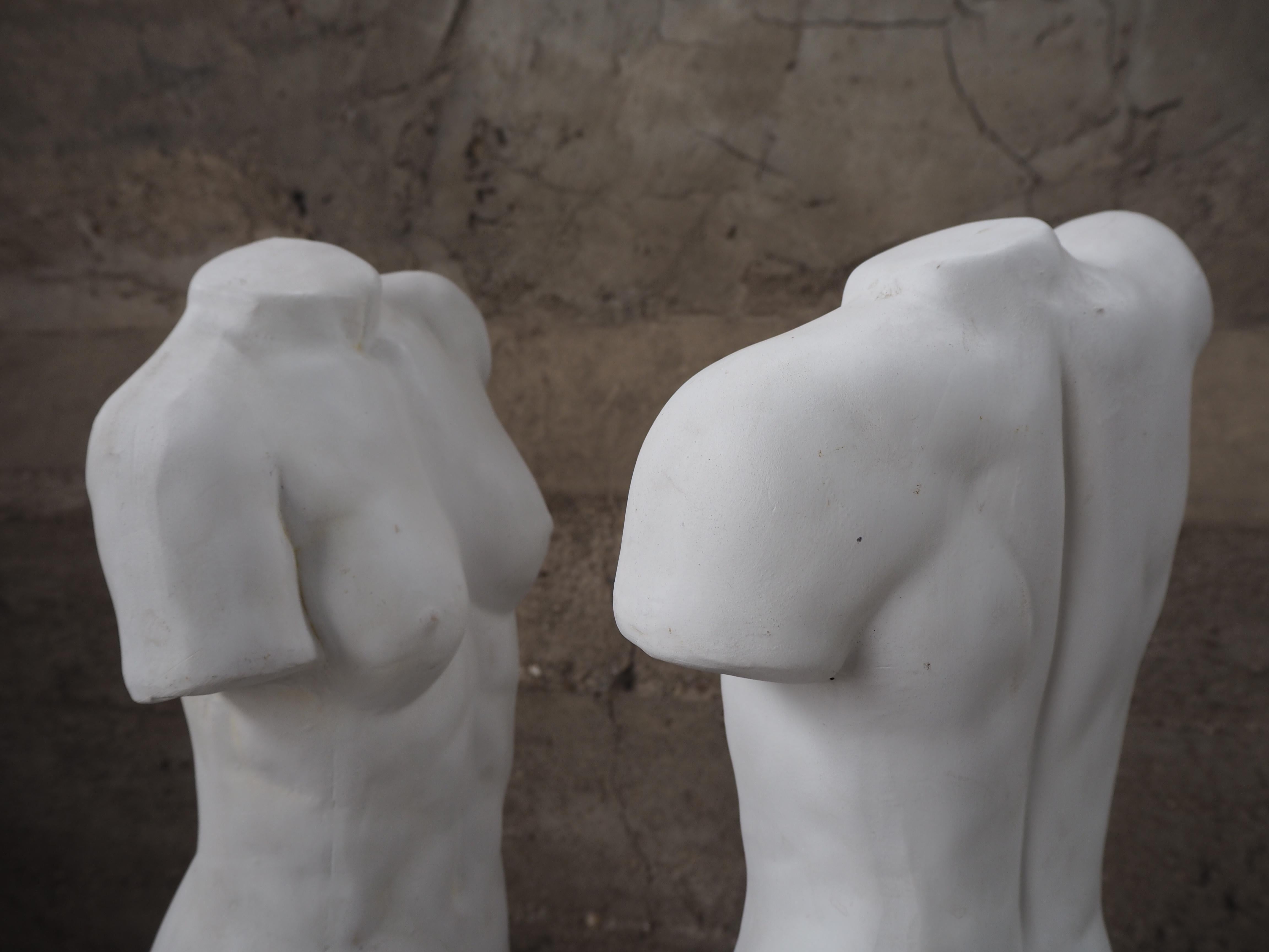 Set di corpi di scultura da tavolo in ceramica del Medioevo, anni '70 in vendita 8