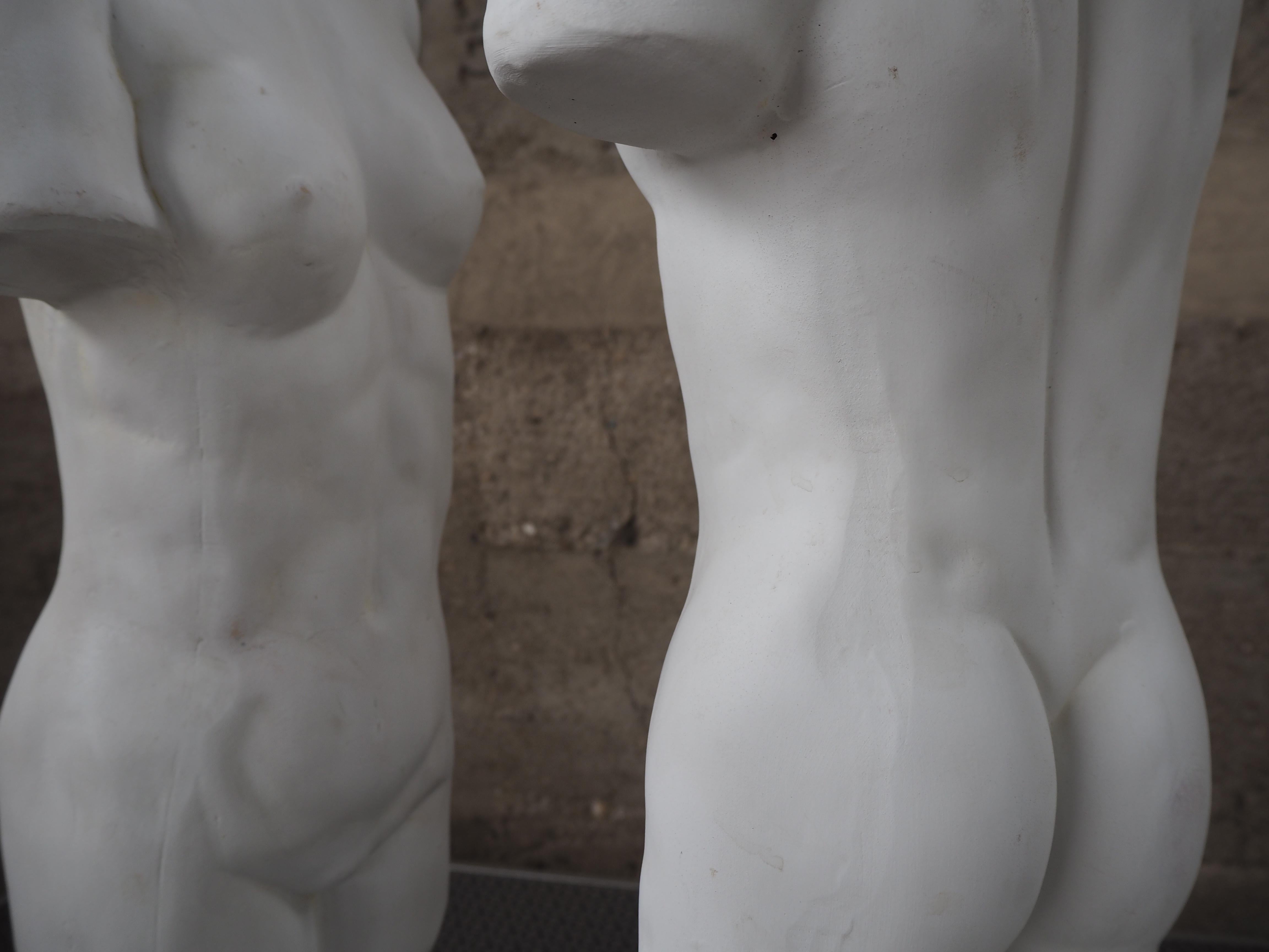 Set di corpi di scultura da tavolo in ceramica del Medioevo, anni '70 in vendita 9