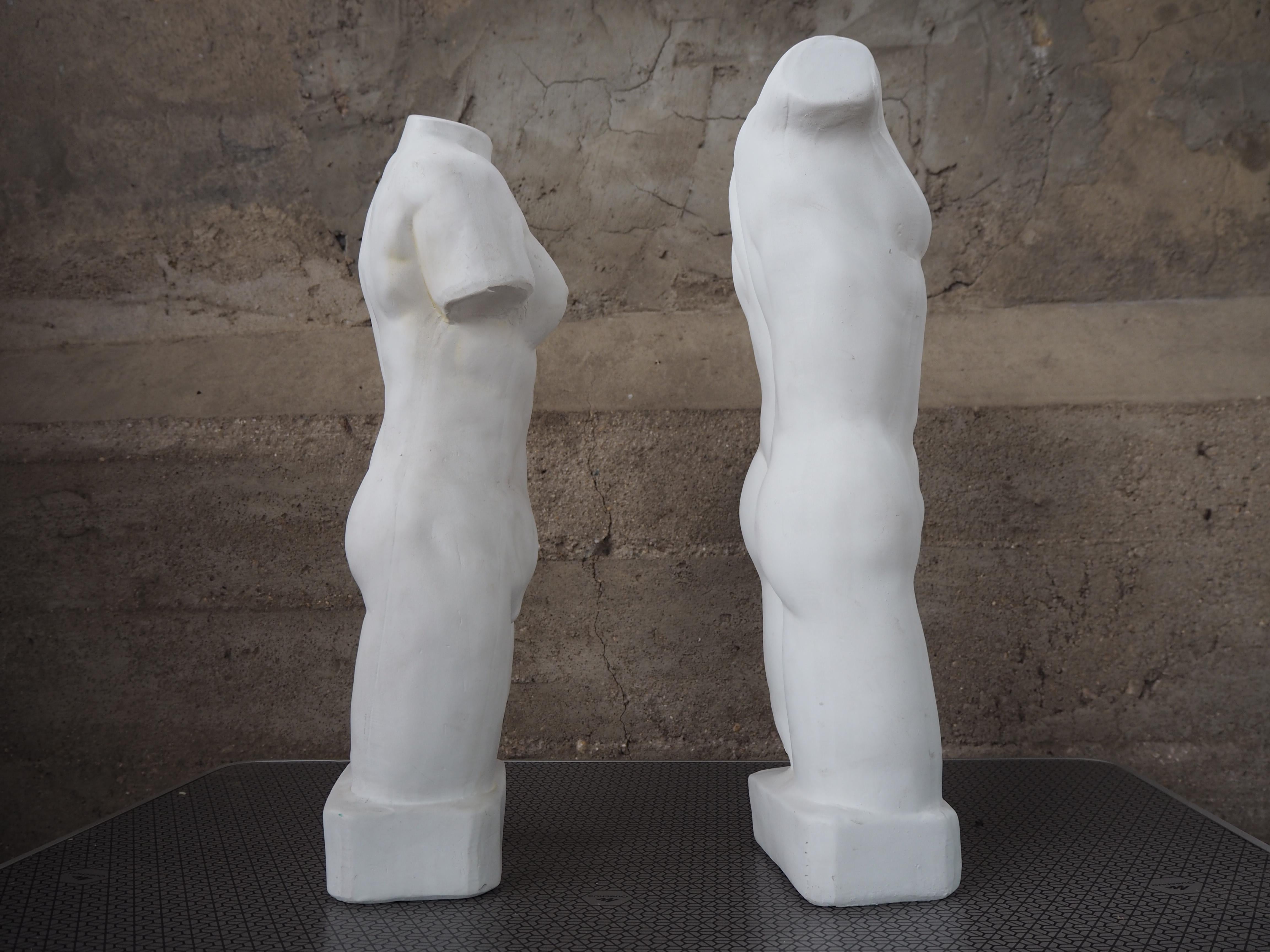Fine XX secolo Set di corpi di scultura da tavolo in ceramica del Medioevo, anni '70 in vendita