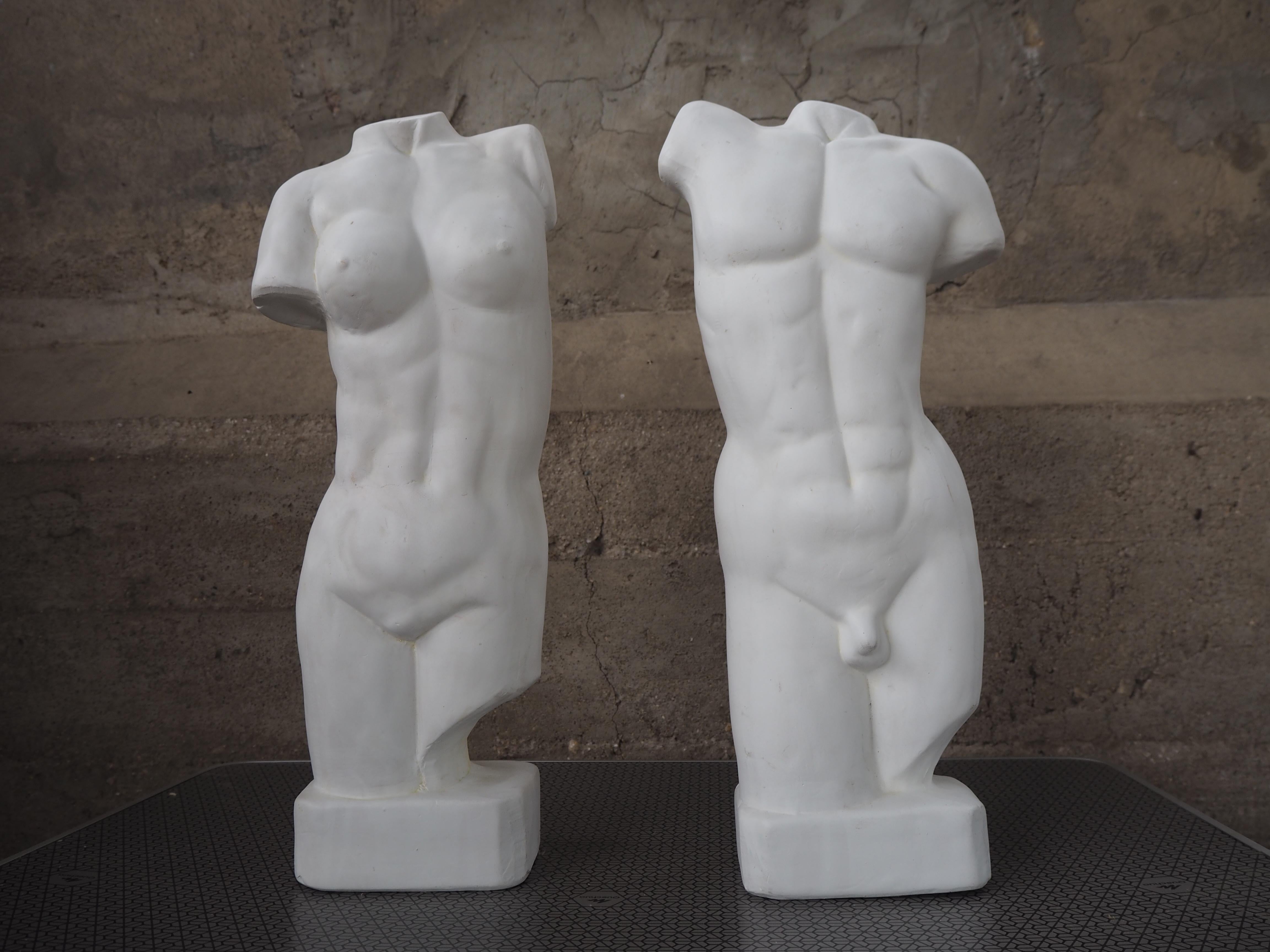 Set di corpi di scultura da tavolo in ceramica del Medioevo, anni '70 in vendita 1