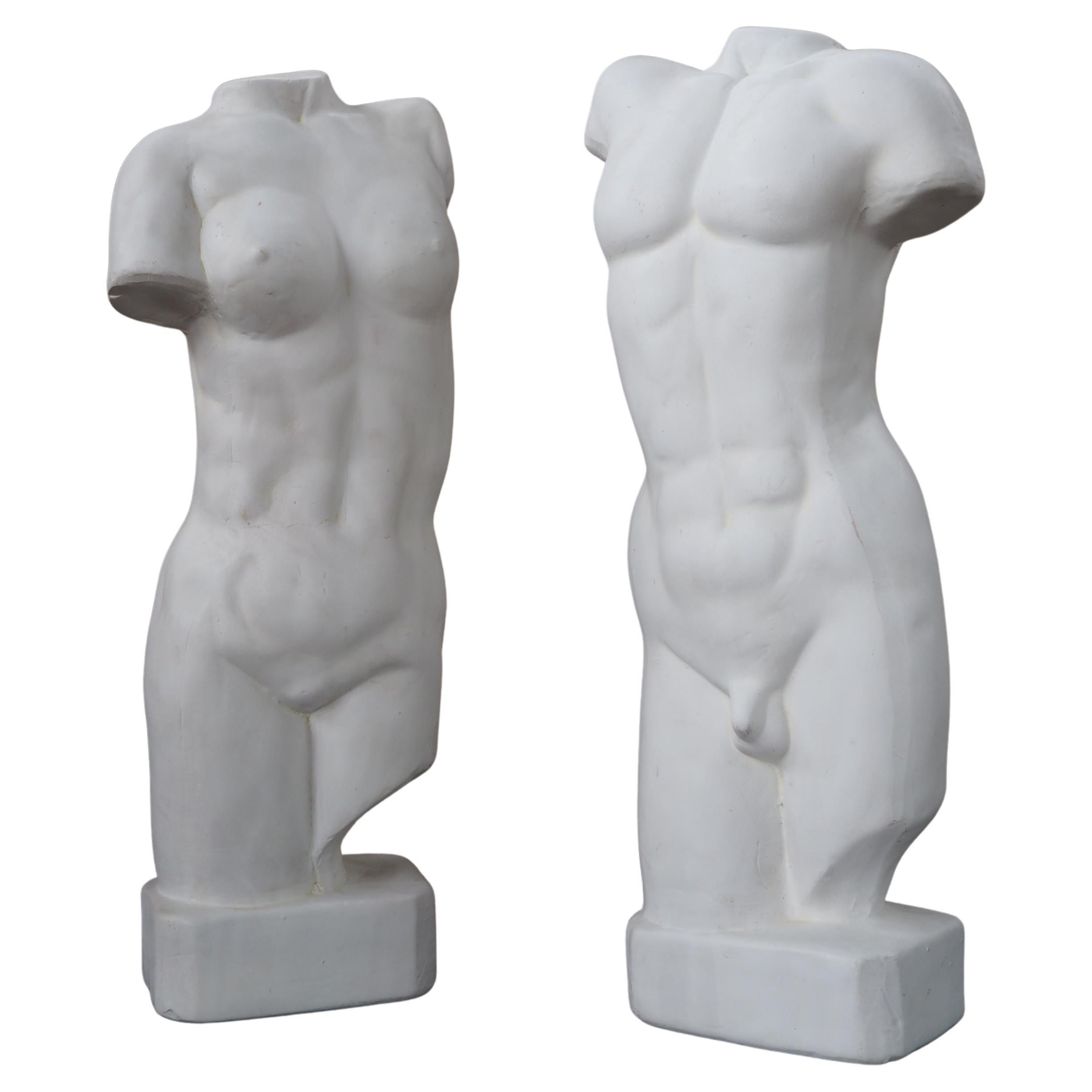 Set di corpi di scultura da tavolo in ceramica del Medioevo, anni '70 in vendita