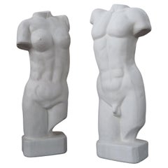 Set di corpi di scultura da tavolo in ceramica del Medioevo, anni '70