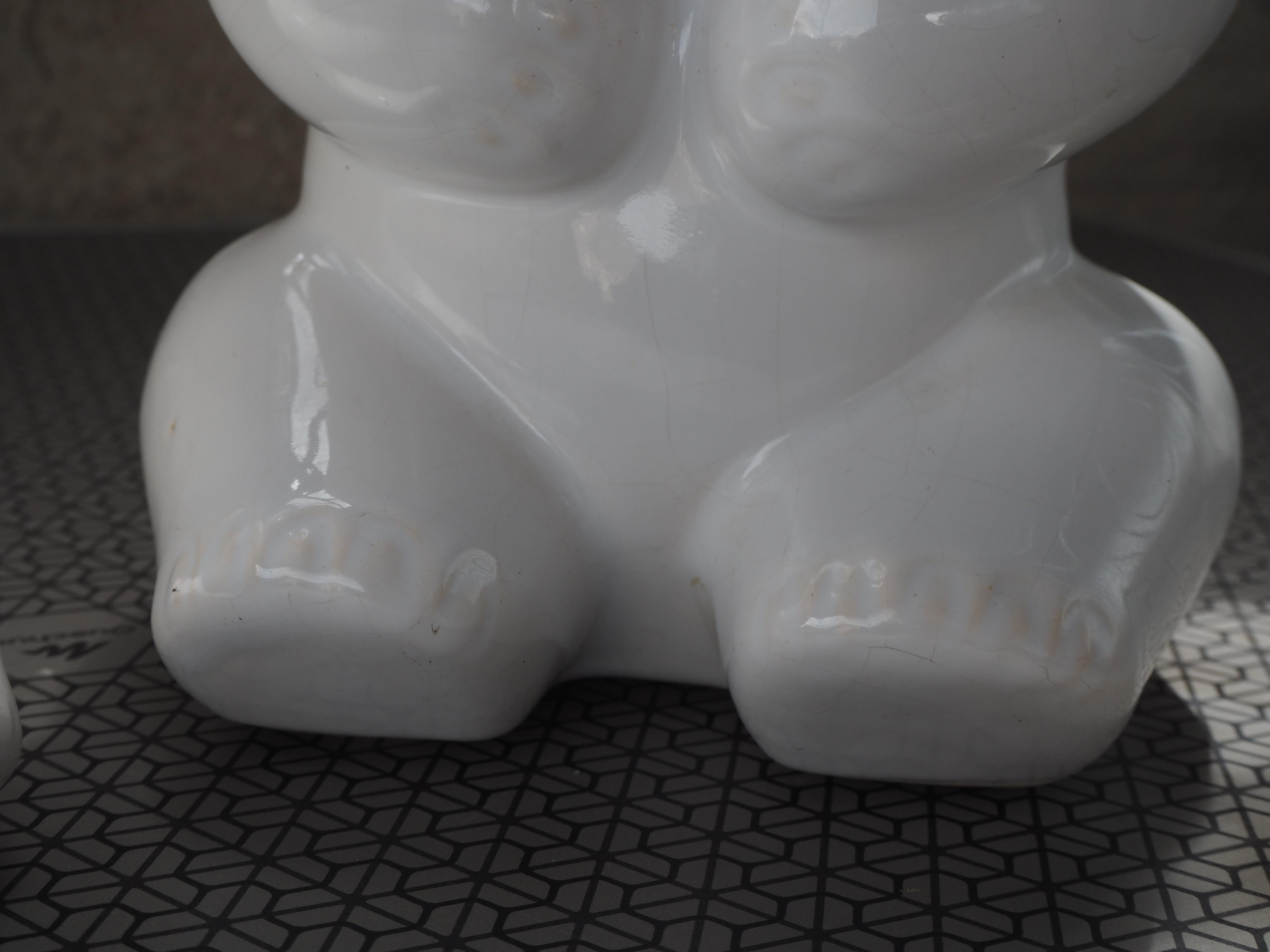 Set of Midcentury Table Sculpture Ceramic Pandas, 1970s For Sale 4