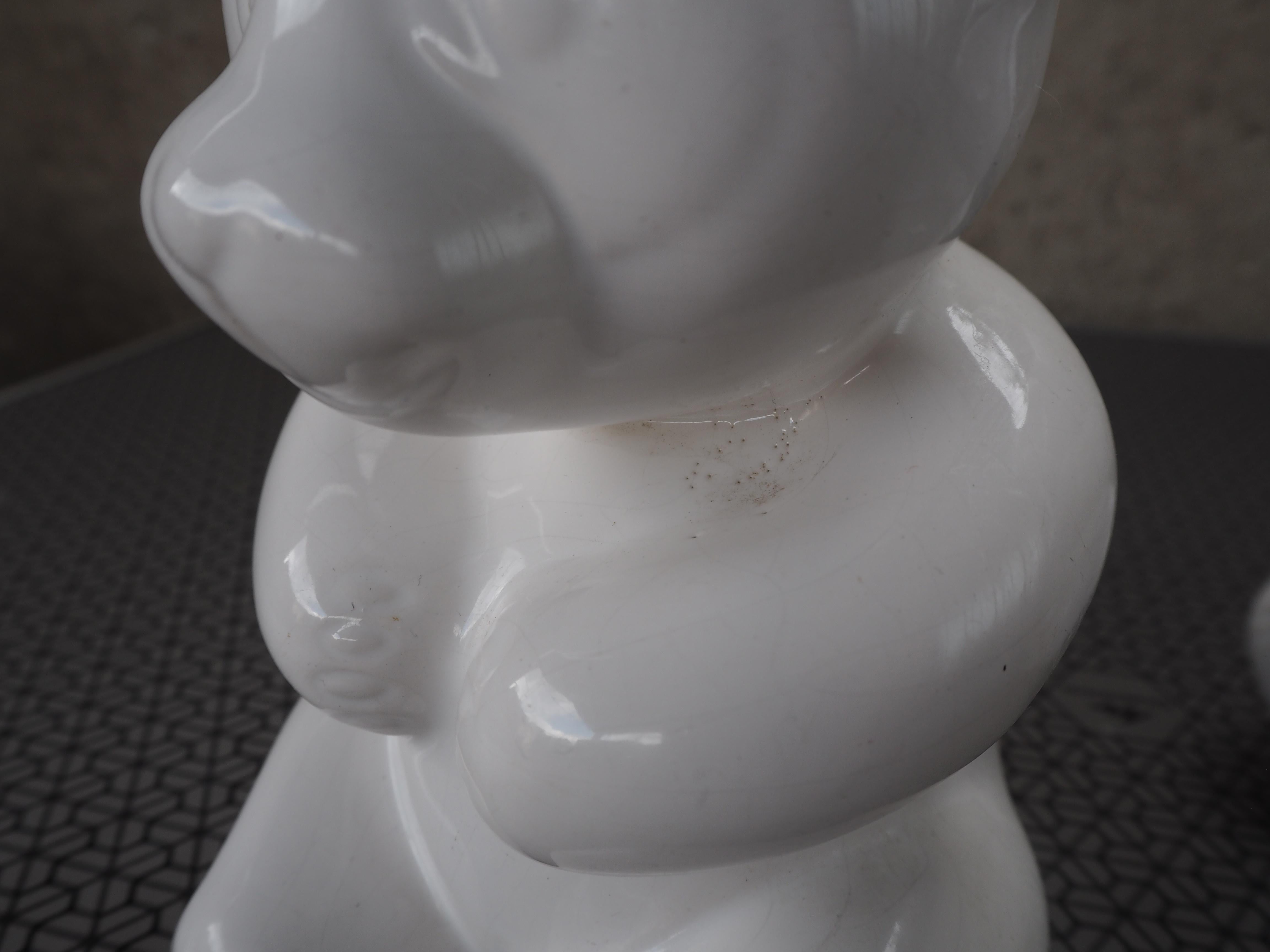Set of Midcentury Table Sculpture Ceramic Pandas, 1970s For Sale 12