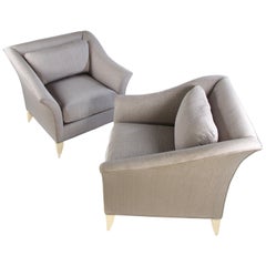 Set of Milo Baughman Biedermeier Lounge Chairs for Thayer Coggin