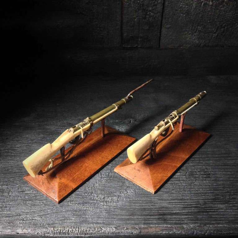 Set of Miniature Rifles Trench Art from WW1 1