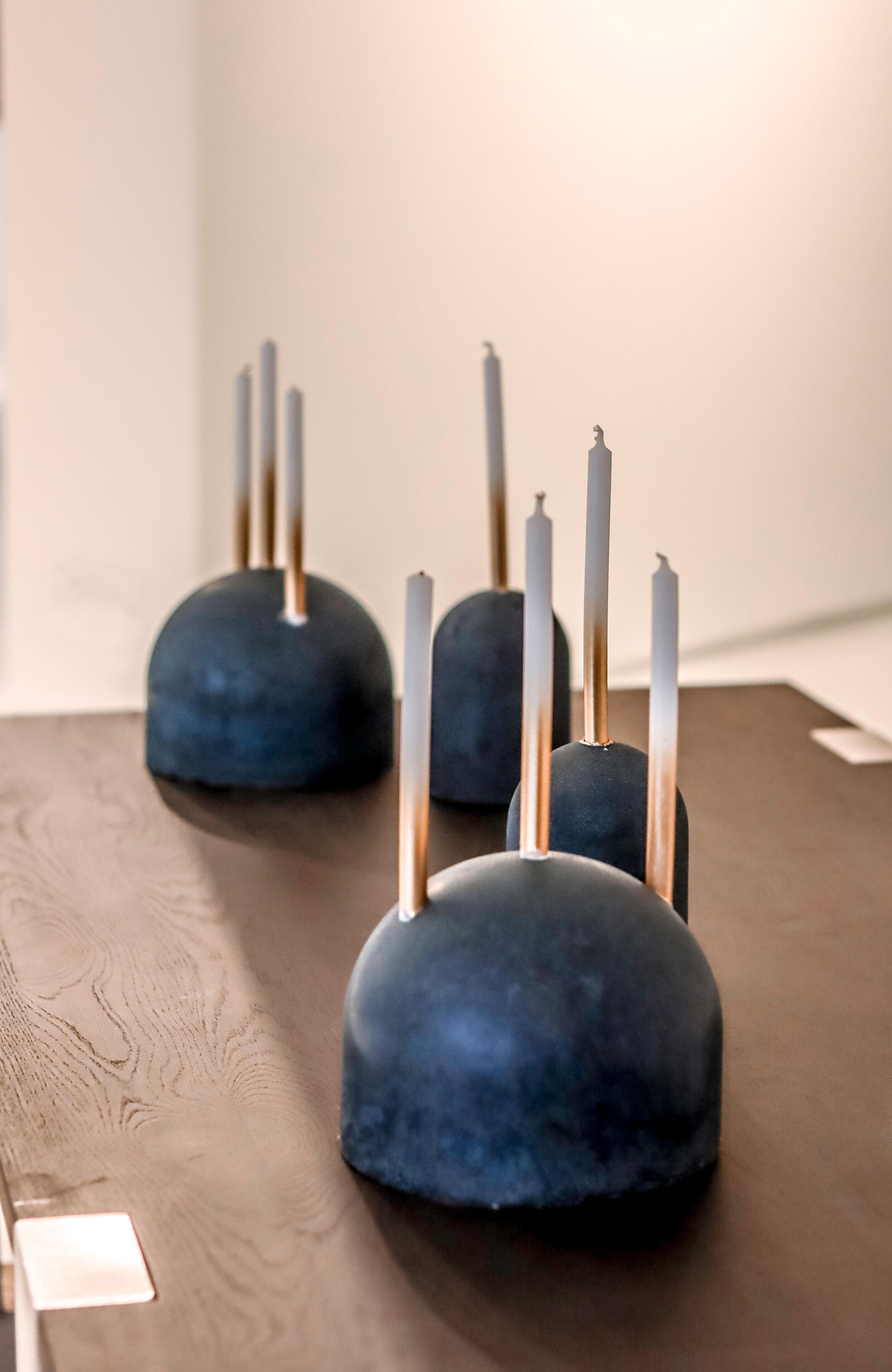 Dutch Set of Minimalist Candle Holders, in Any Colour Available For Sale