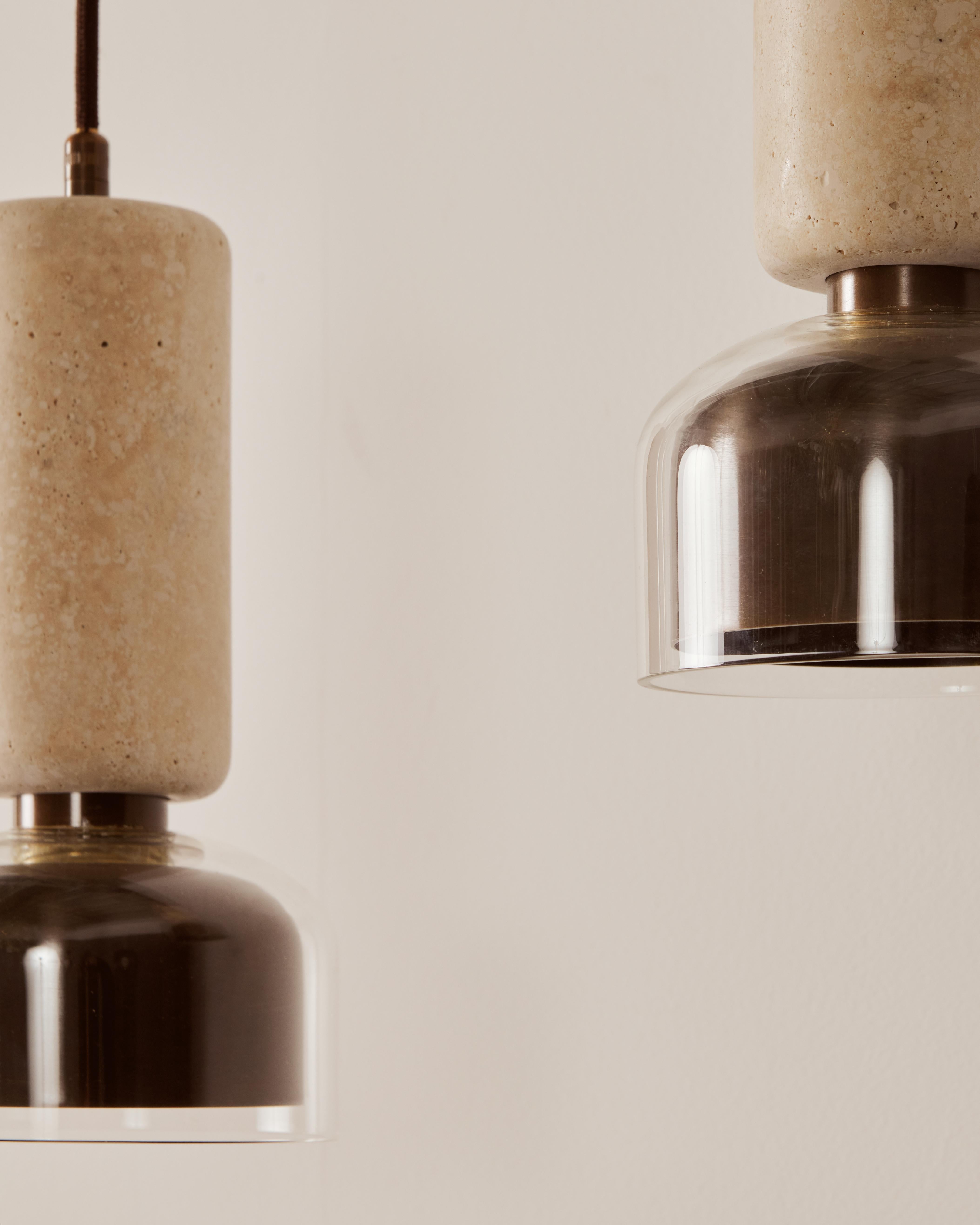 Mid-Century moderno Set of Minimalist Italian Pendant Lamp 