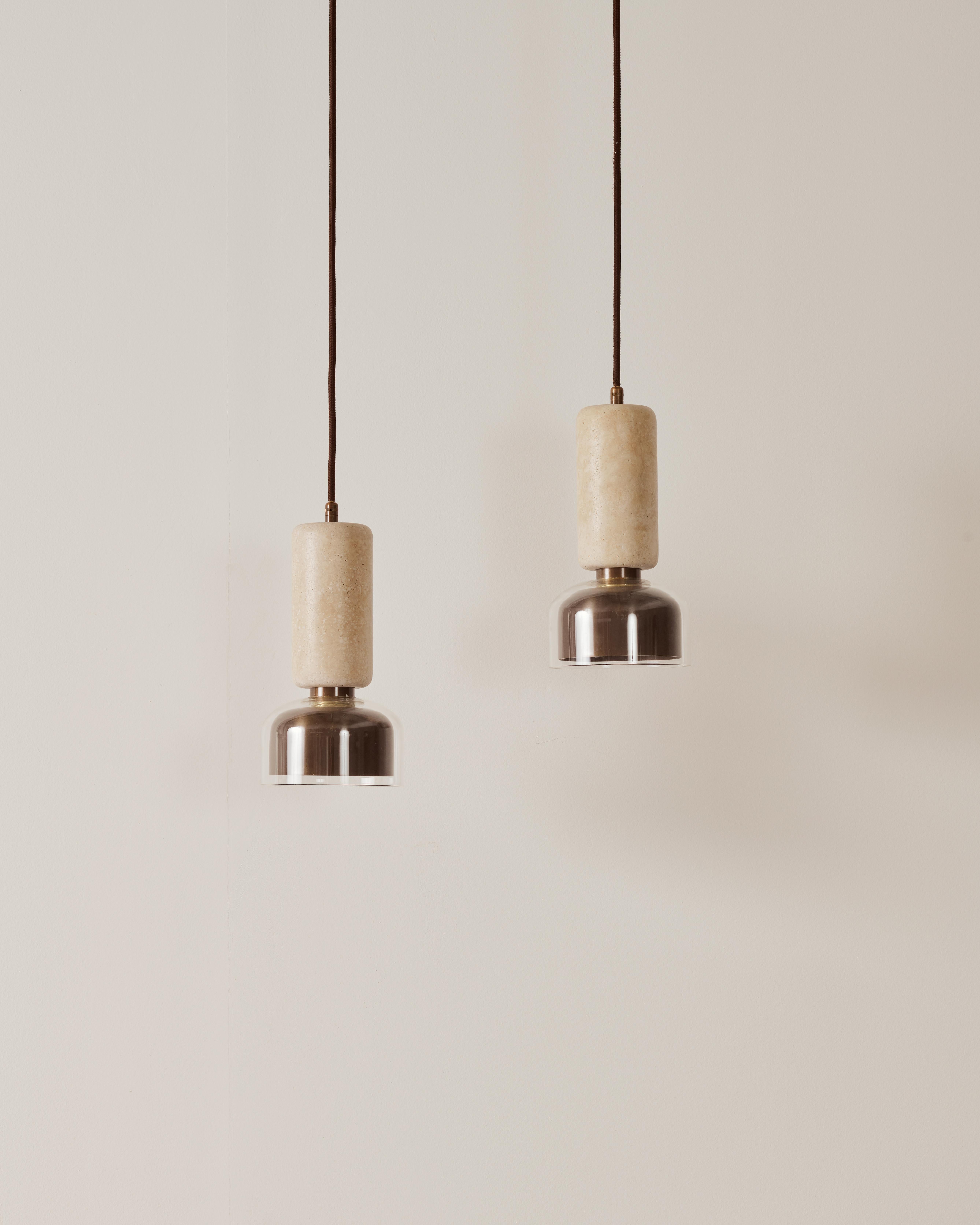 Bronzato Set of Minimalist Italian Pendant Lamp 