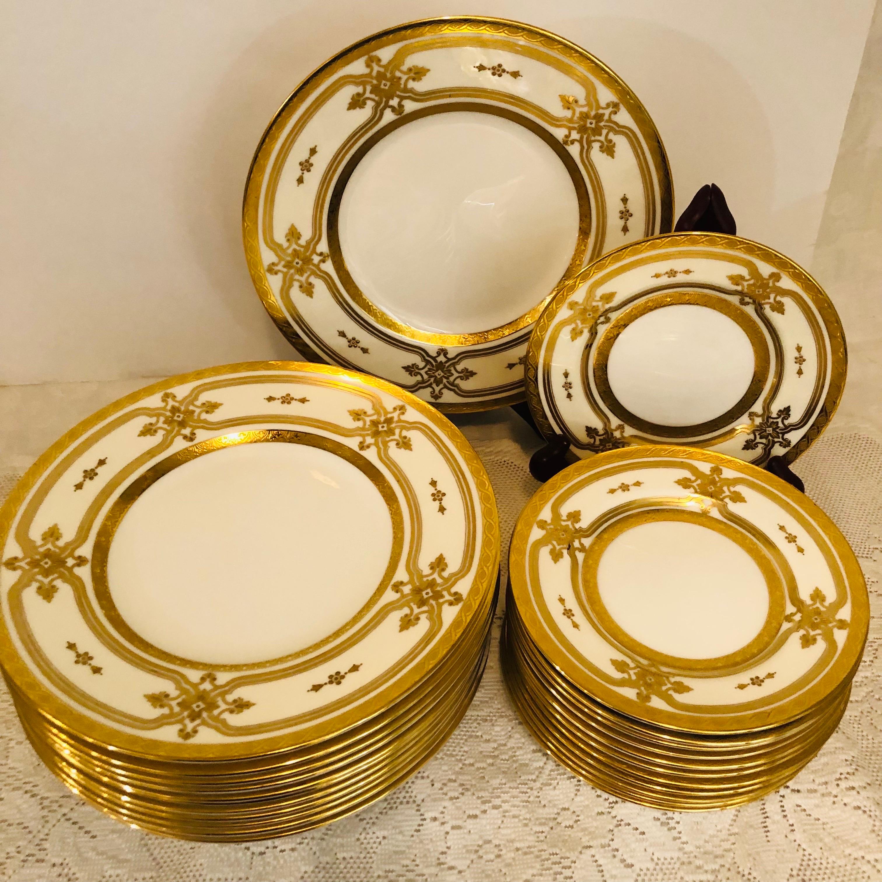 Set of Minton Made for Tiffany & Co. Plates with 12 Luncheon and 12 Bread Plates 2
