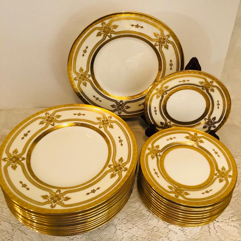 Set of Minton Made for Tiffany & Co. Plates with 12 Luncheon and 12 Bread Plates 3