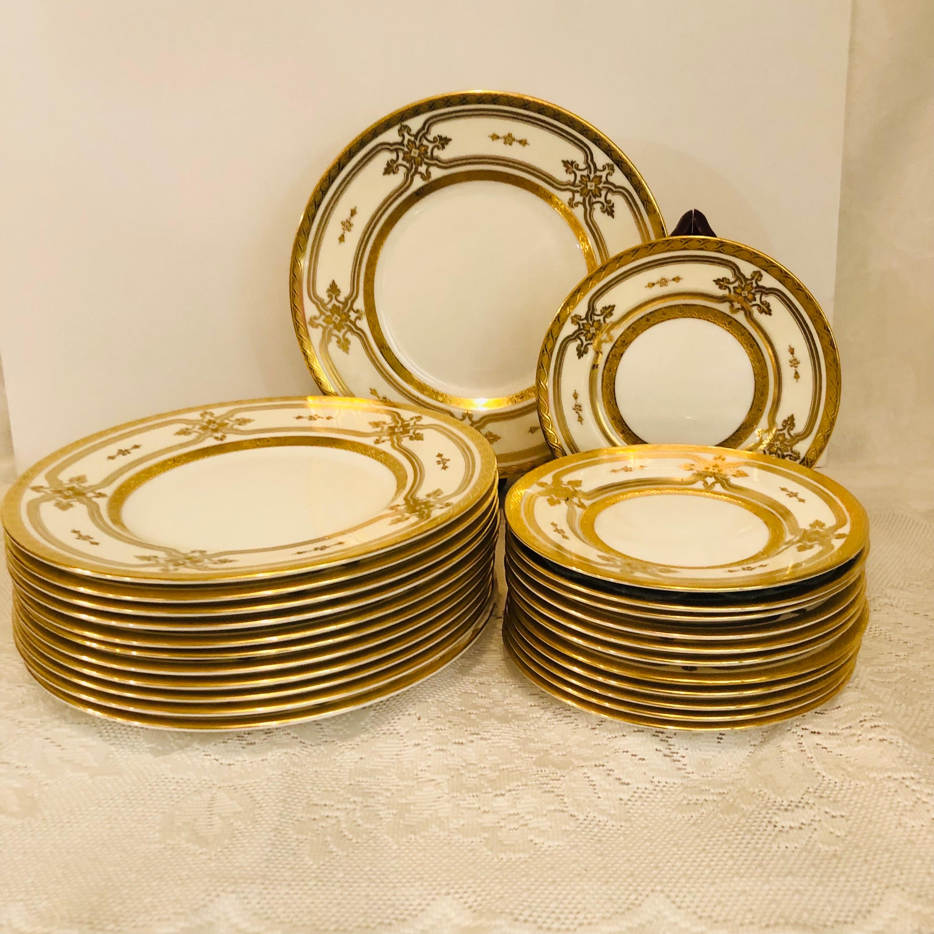 Set of Minton Made for Tiffany & Co. Plates with 12 Luncheon and 12 Bread Plates 1
