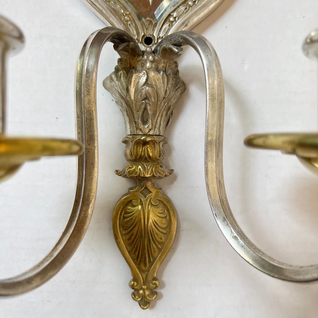 Doré Ensemble d'appliques en miroir, vendu par paire en vente