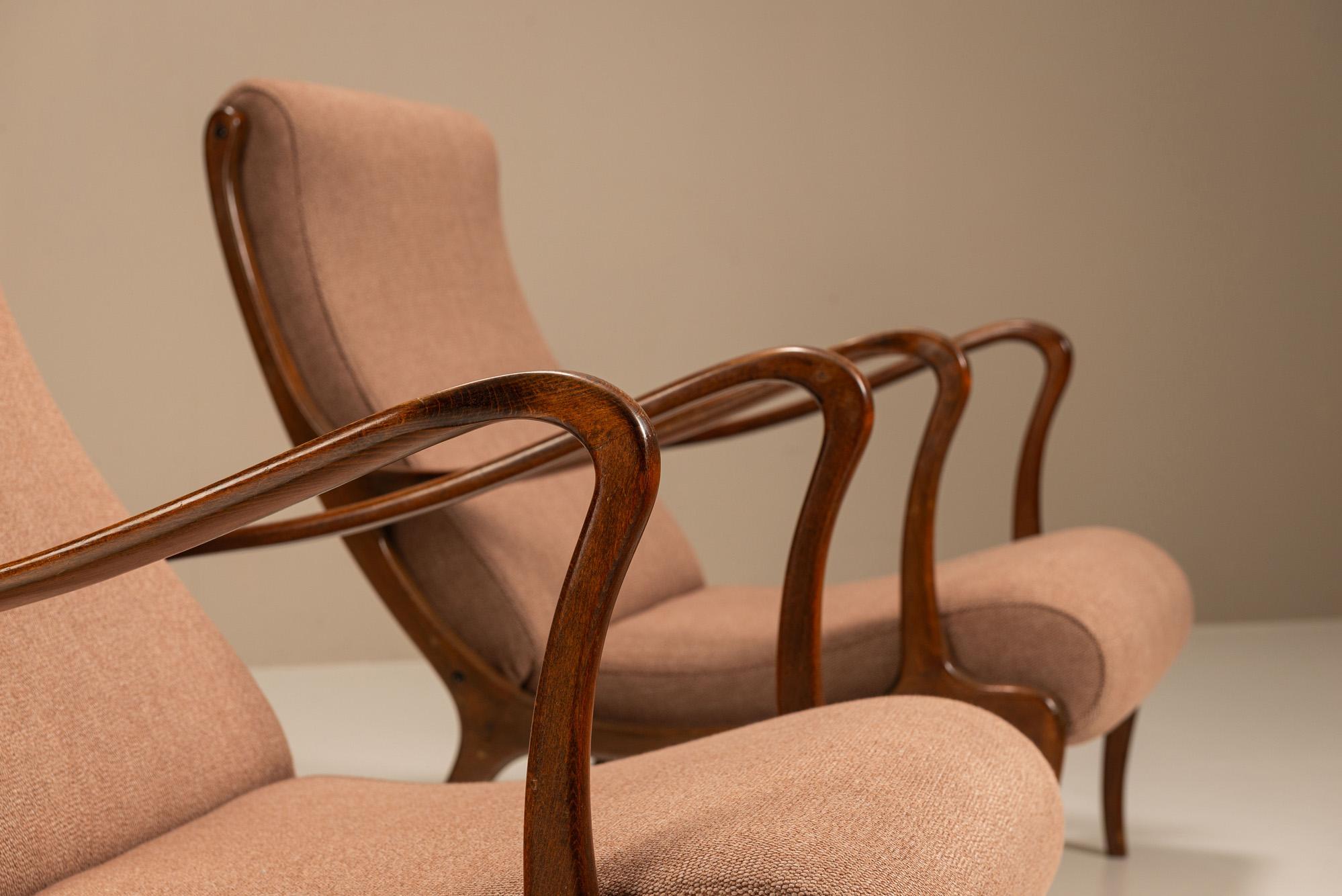 Set of 'Mitzi' Arm Chairs by Ezio Longhi, Italy 1950s en vente 2