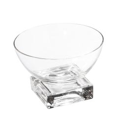 Set of Mixed Art Deco Bar Glasses with Rectilinear Plinth Bases