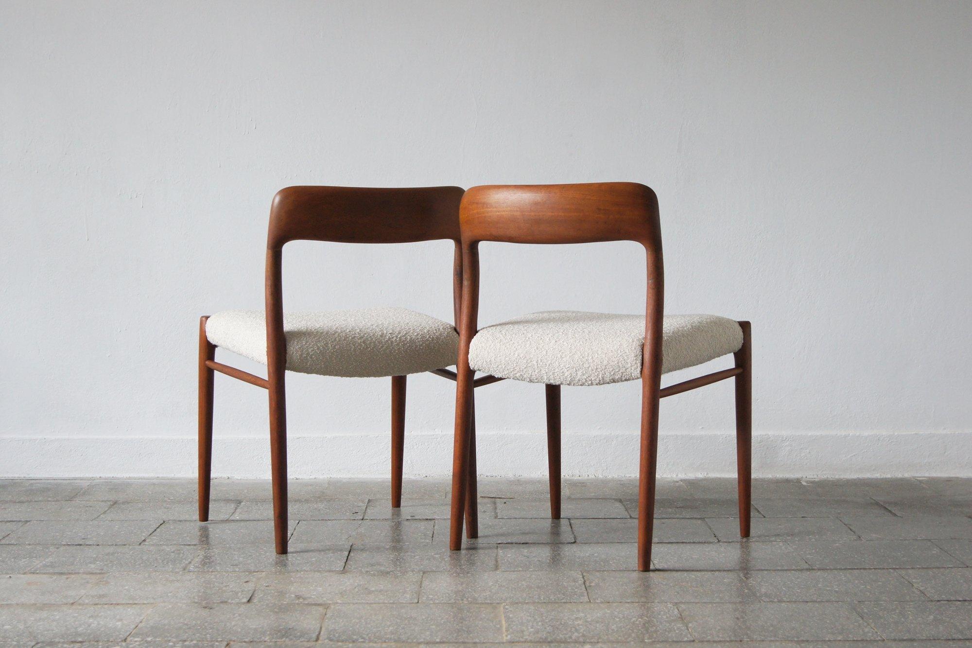 Set of Model 75 Dining Chairs by Niels Otto Moller for J.L. Møllers (Skandinavische Moderne) im Angebot