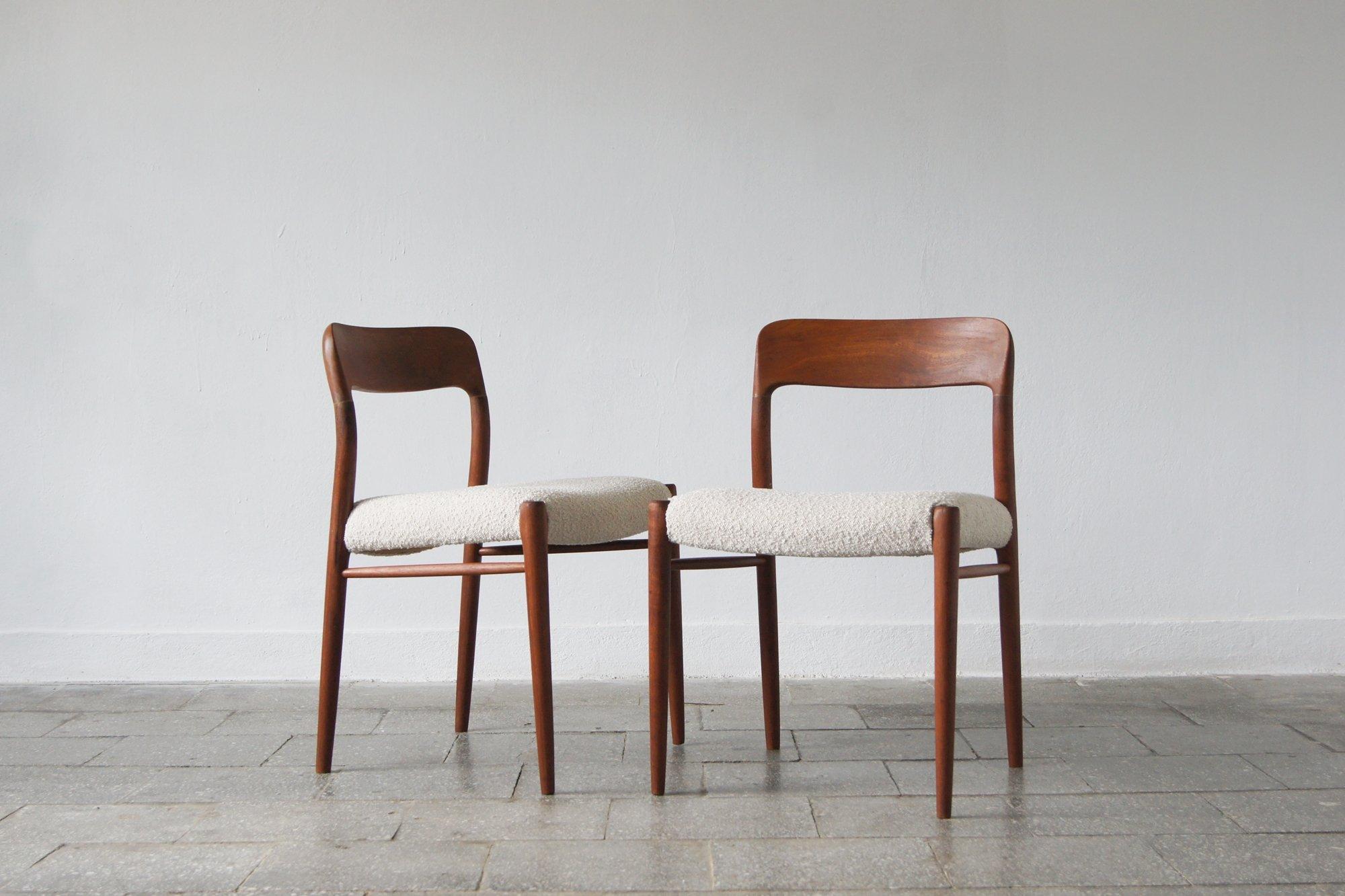 Set of Model 75 Dining Chairs by Niels Otto Moller for J.L. Møllers im Zustand „Gut“ im Angebot in KUTNO, PL