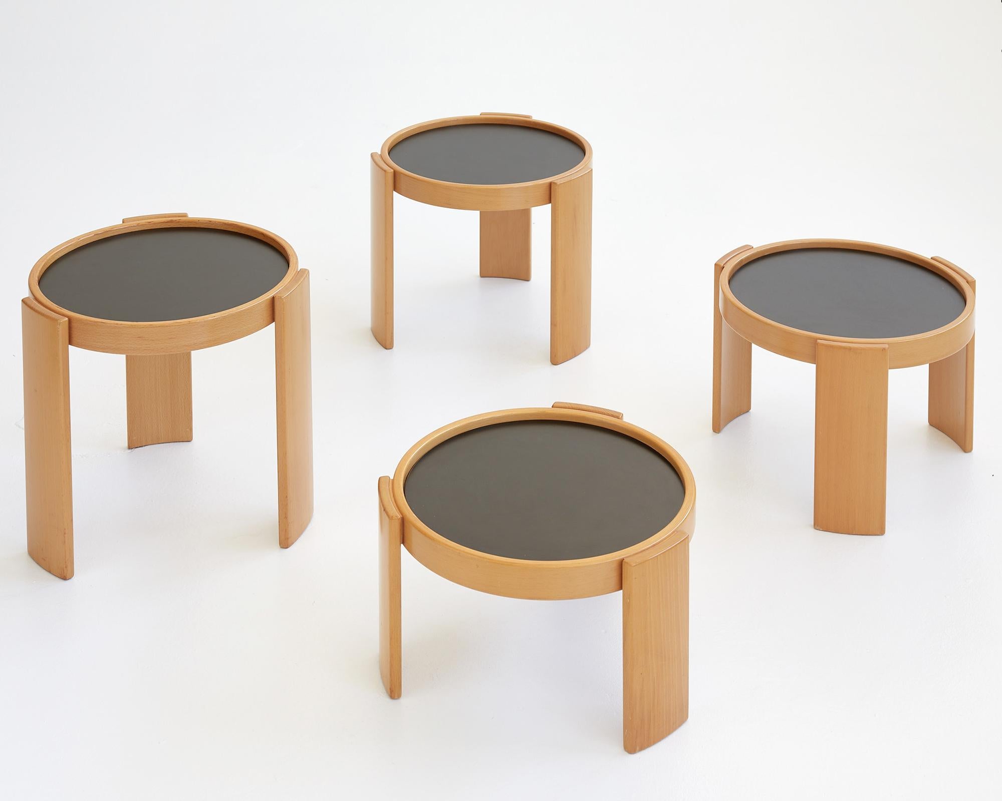 Late 20th Century Set of Model 780 Side Tables by Gianfranco Frattini, Cassina, 1970
