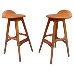 Set of Model OD-61 Bar Stools by Erik Buch for O.D. Mobler, Denmark, c. 1960's