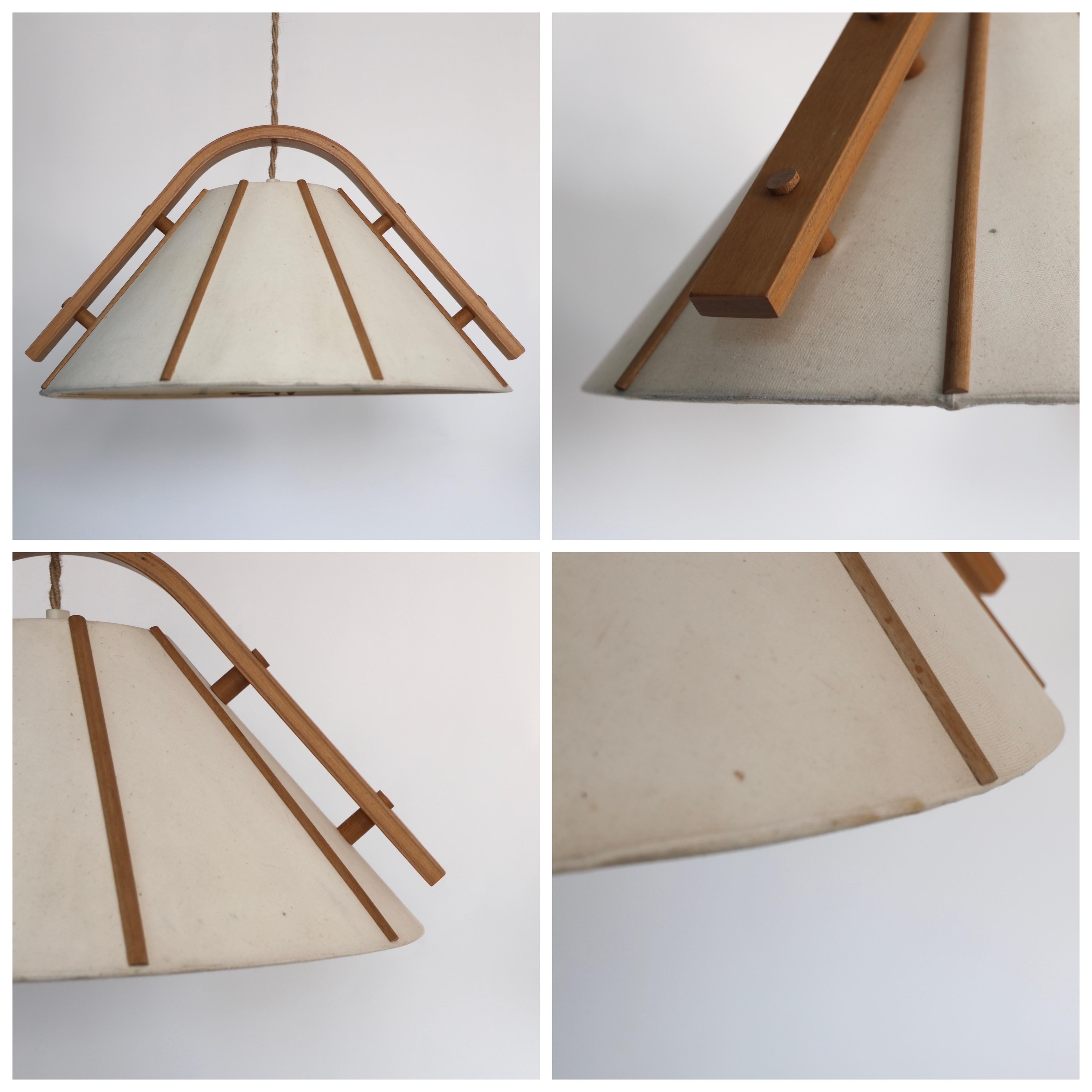 Modernes Set von Pendelleuchten aus Buchenholz von Jan Wickelgren, 1970er Jahre, Schweden im Angebot 6