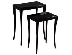 Set of Modern Black Nesting Tables