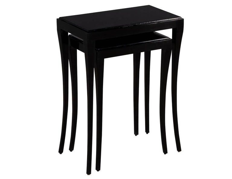 Set of Modern Black Nesting Tables For Sale at 1stDibs