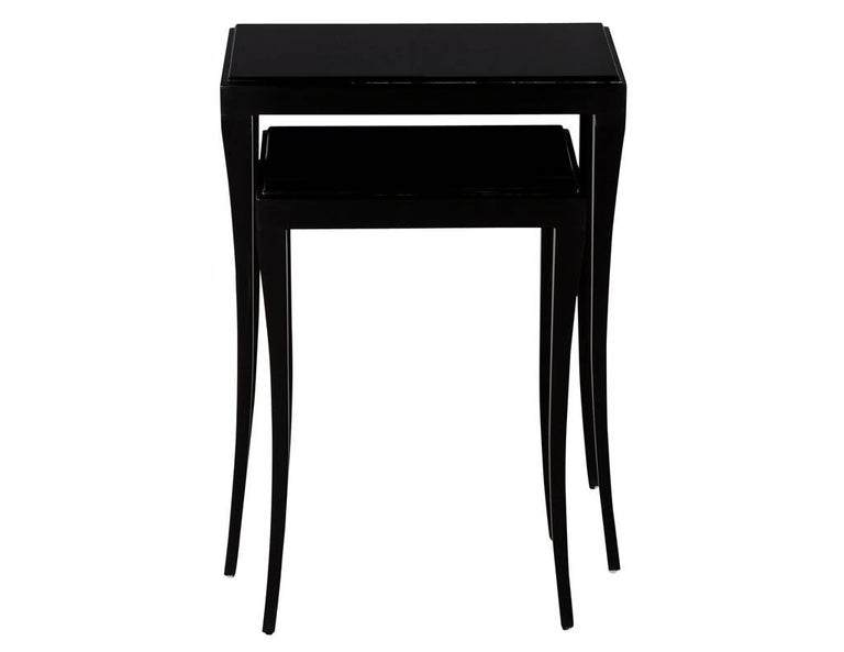 Set of Modern Black Nesting Tables For Sale at 1stDibs