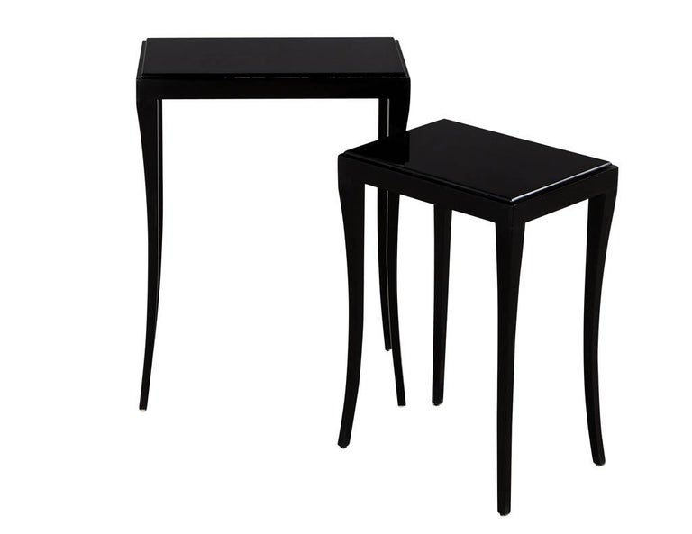 Set of Modern Black Nesting Tables For Sale at 1stDibs