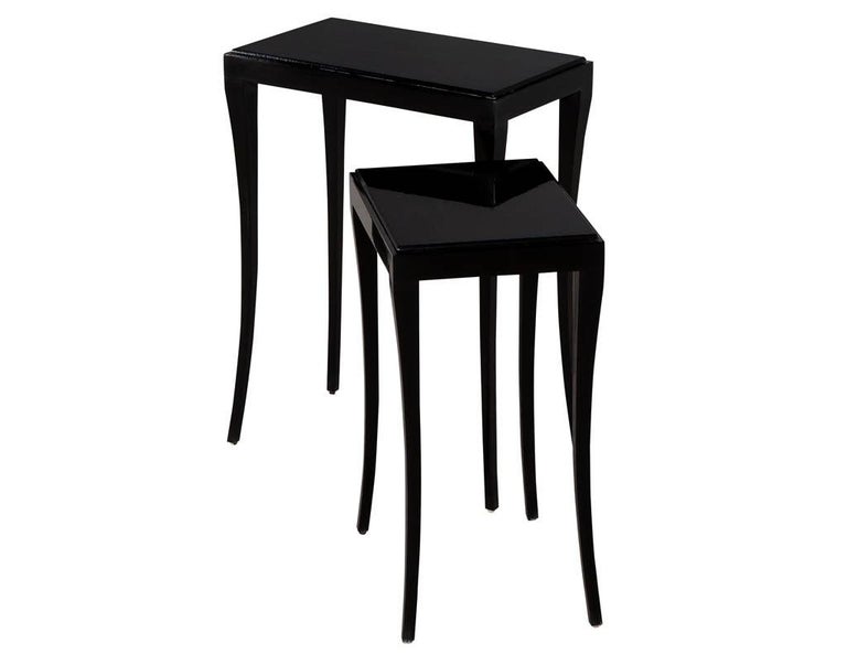 Set of Modern Black Nesting Tables For Sale at 1stDibs