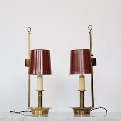 Juego de lámparas de noche modernas de latón de Th. Valentiner, años 60, Dinamarca