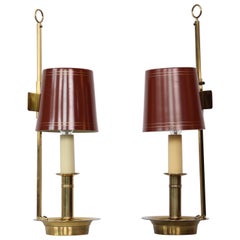 Juego de lámparas de noche modernas de latón de Th. Valentiner, años 60, Dinamarca