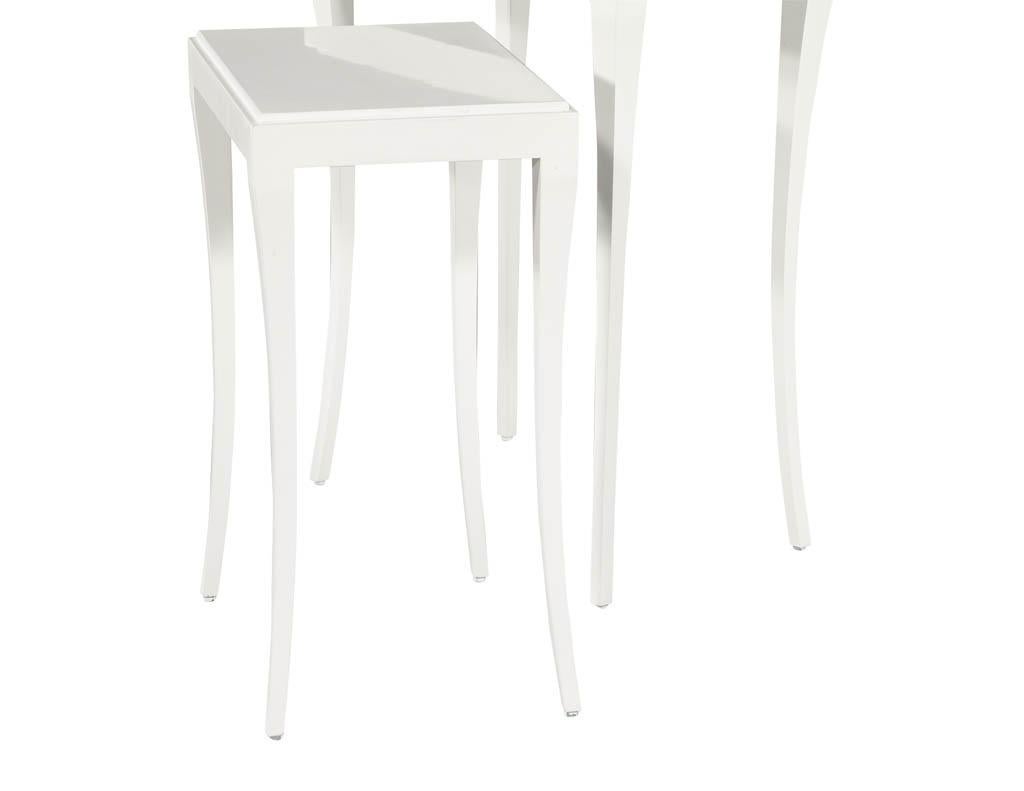 Set of Modern White Nesting Tables For Sale 1